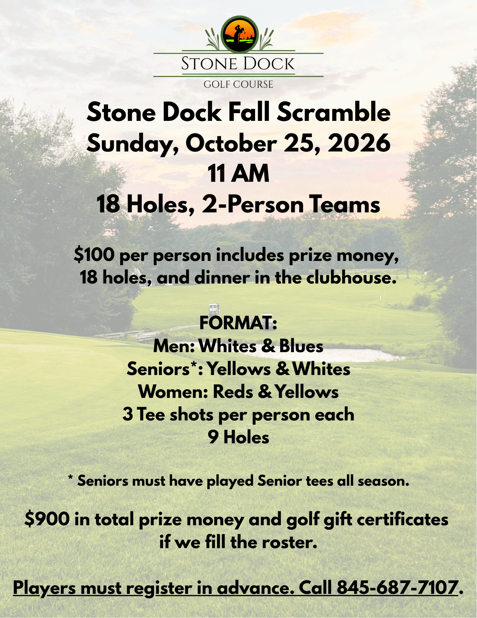 Stone Dock Fall Scramble at Stone Dock Golf Course